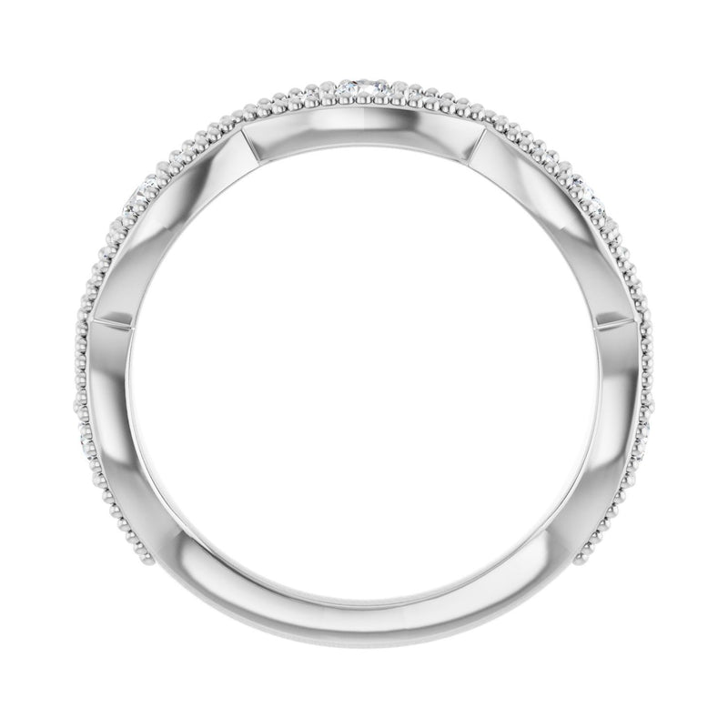 1/2 ct tw Diamond Lab Grown Anniversary Band in 14K White Gold... - view 2