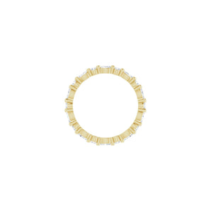 3/4 ct tw Eternity Shared-Prong Lab Grown Anniversary Band in 14K... - view 2