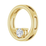 1/4 ct Round Lab Grown Diamond Solitaire Pendant in 14K White Gol... - view 2