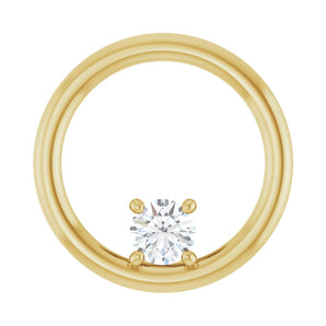 1/4 ct Round Lab Grown Diamond Solitaire Pendant in 14K White Gol...
