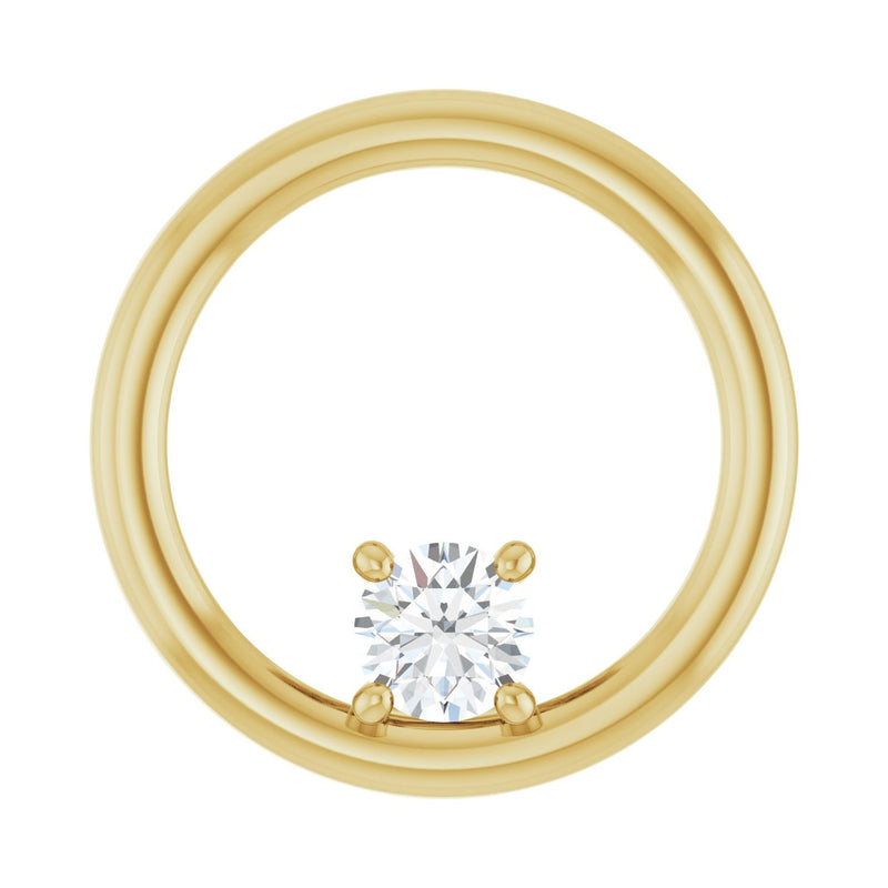 1/4 ct Round Lab Grown Diamond Solitaire Pendant in 14K White Gol...