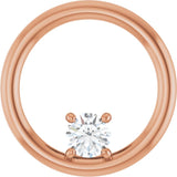 The Vanya — Round Solitaire Pendant - Rose