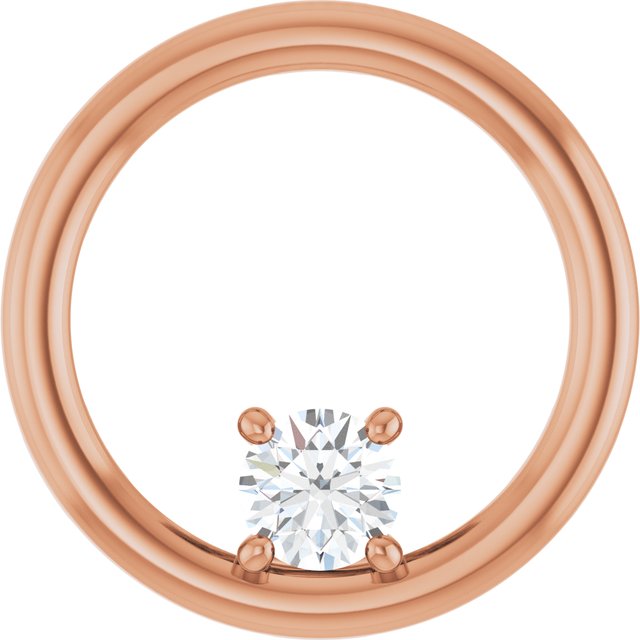 The Vanya — Round Solitaire Pendant - Rose