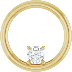 The Vanya — Round Solitaire Pendant - Yellow