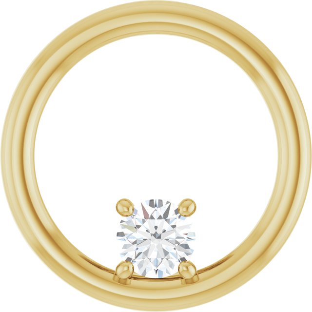 The Vanya — Round Solitaire Pendant - Yellow