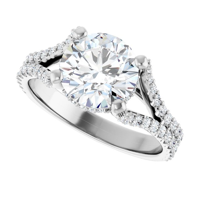 The Soren — Round Cathedral Engagement Ring - view 5
