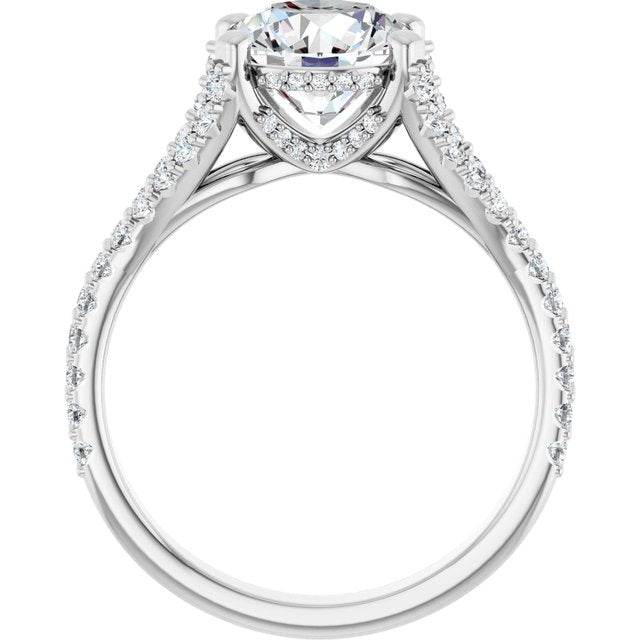 The Soren — Round Cathedral Engagement Ring - view 2