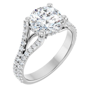 The Soren — Round Cathedral Engagement Ring - view 1