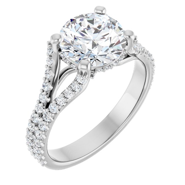 The Soren — Round Cathedral Engagement Ring - view 1