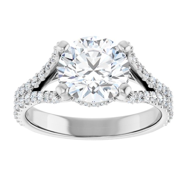 The Soren — Round Cathedral Engagement Ring - view 3