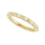 1/4 ct tw Channel-Set Lab Grown Anniversary Band in 14K White Gol... - view 5