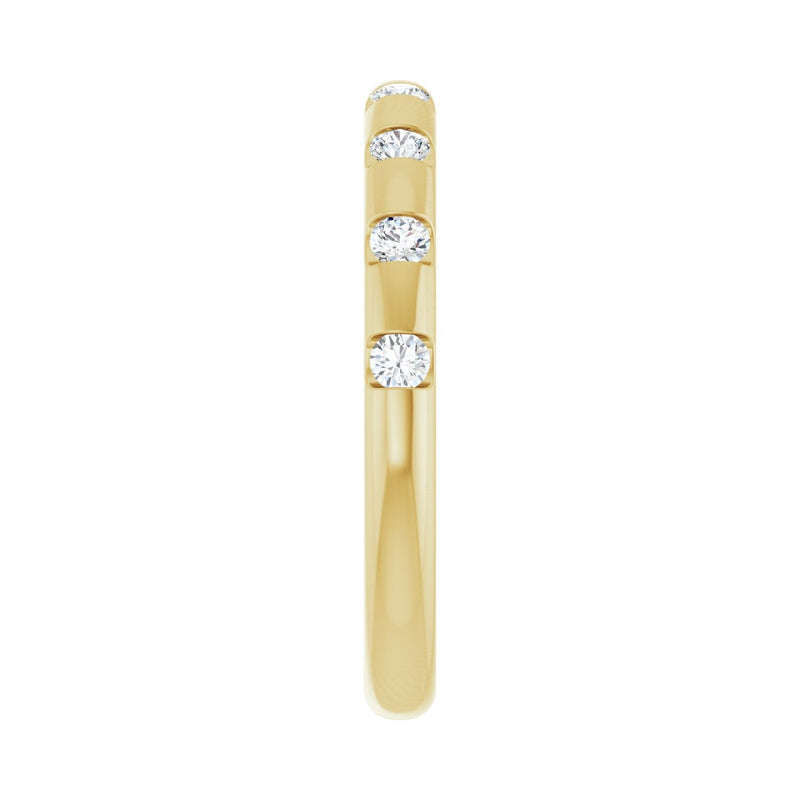 1/4 ct tw Channel-Set Lab Grown Anniversary Band in 14K White Gol... - view 4