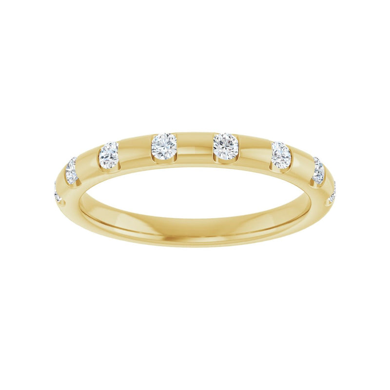 1/4 ct tw Channel-Set Lab Grown Anniversary Band in 14K White Gol... - view 3