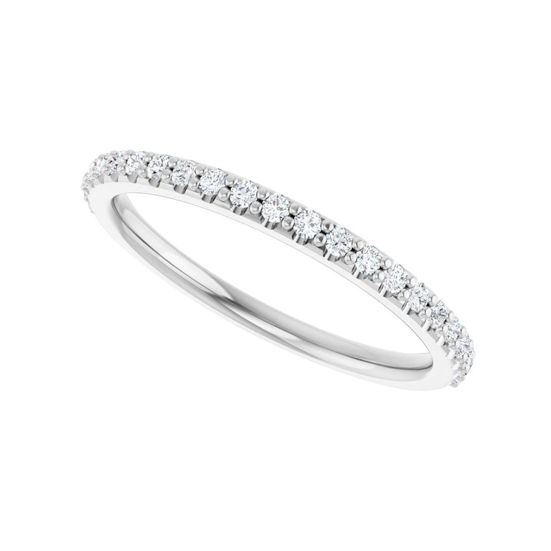 1/5 ct tw Accented Lab Grown Anniversary Band in 14K White Gold... - view 5