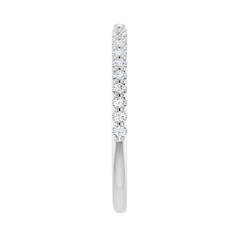 1/5 ct tw Accented Lab Grown Anniversary Band in 14K White Gold... - view 4