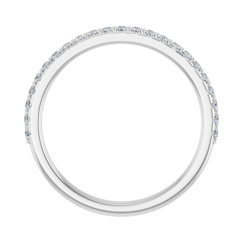 1/5 ct tw Accented Lab Grown Anniversary Band in 14K White Gold... - view 2