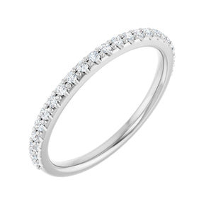 1/5 ct tw Accented Lab Grown Anniversary Band in 14K White Gold...