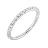 1/5 ct tw Accented Lab Grown Anniversary Band in 14K White Gold...