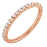 The Alouette — Accented Anniversary Band - Rose