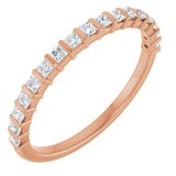 The Saoirse — Channel-Set Anniversary Band - Rose