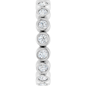 The Bellatrix — Bezel-Set Eternity 2.5mm Wedding Band - view 4
