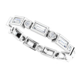 The Olisa — Bezel-Set Eternity Wedding Band - view 5