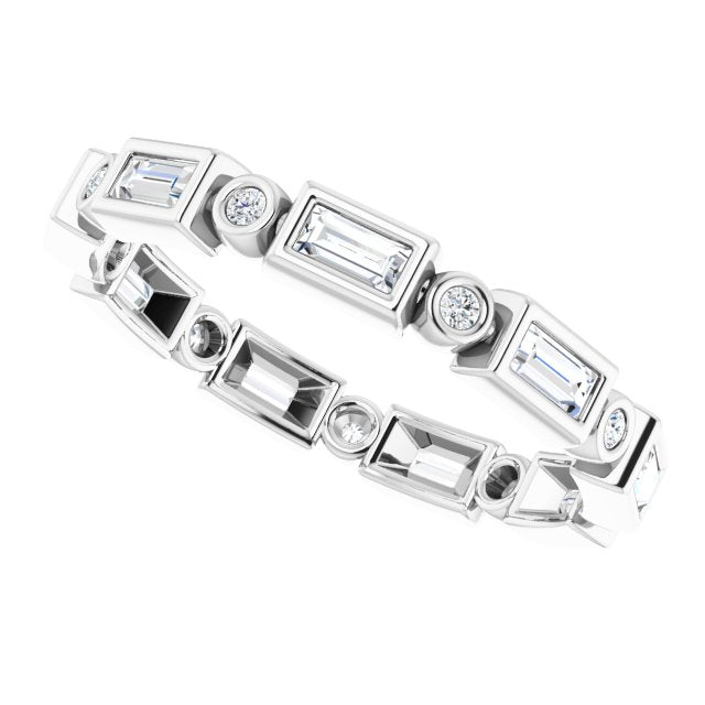 The Olisa — Bezel-Set Eternity Wedding Band - view 5