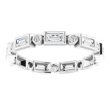 The Olisa — Bezel-Set Eternity Wedding Band - view 3