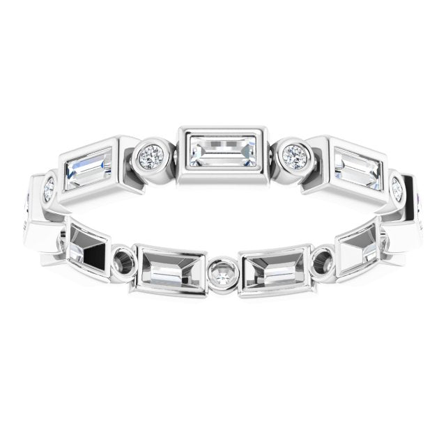 The Olisa — Bezel-Set Eternity Wedding Band - view 3