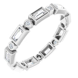 The Olisa — Bezel-Set Eternity Wedding Band - view 1