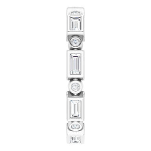 The Olisa — Bezel-Set Eternity Wedding Band - view 4