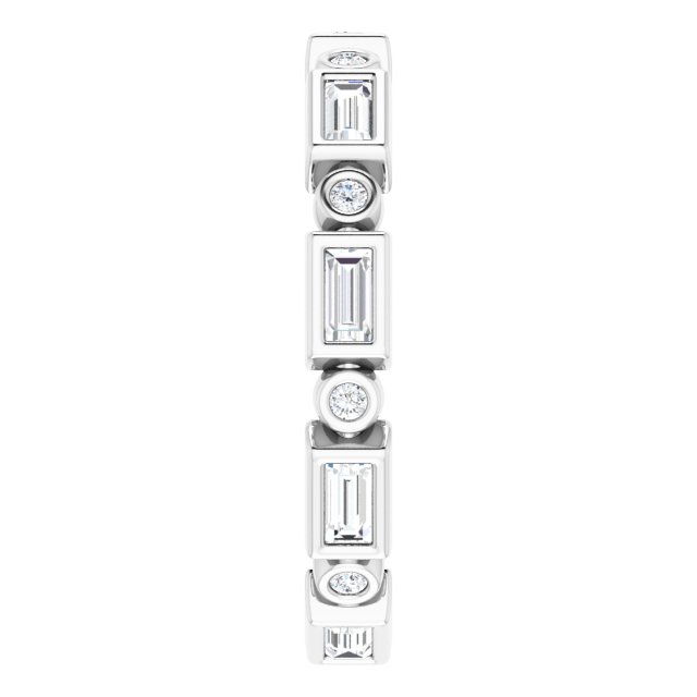 The Olisa — Bezel-Set Eternity Wedding Band - view 4