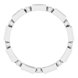 The Olisa — Bezel-Set Eternity Wedding Band - view 2