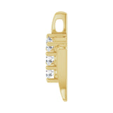 1/3 ct Round Lab Grown Diamond Three-Stone Freeform Pendant in 14... - view 3