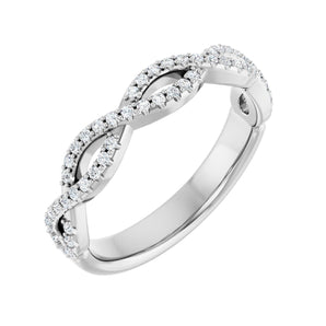 1/5 ct tw Diamond Lab Grown Anniversary Band in 14K White Gold...