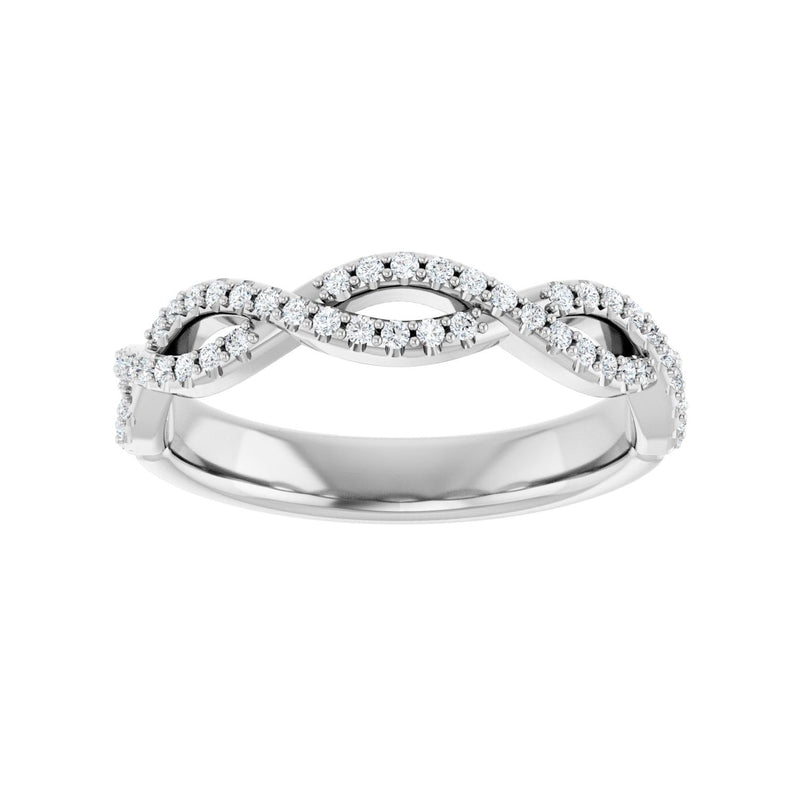 1/5 ct tw Diamond Lab Grown Anniversary Band in 14K White Gold... - view 3