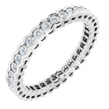 The Adelia — Scalloped Channel-Set Eternity Wedding Band - view 1