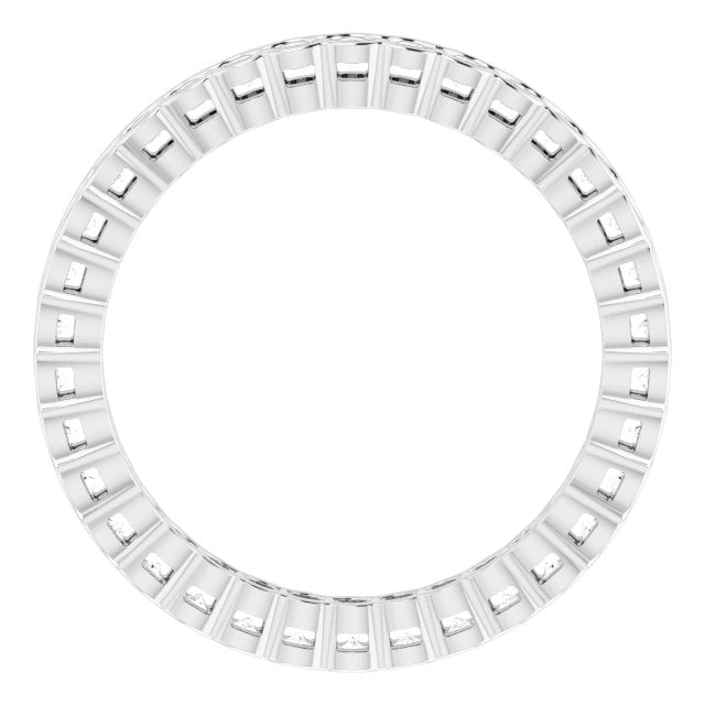 The Adelia — Scalloped Channel-Set Eternity Wedding Band - view 2