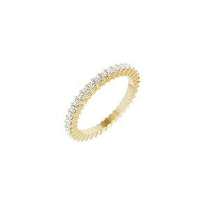 1 ct tw Eternity Shared-Prong Lab Grown Anniversary Band in 14K W...