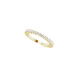 1 ct tw Eternity Shared-Prong Lab Grown Anniversary Band in 14K W... - view 5