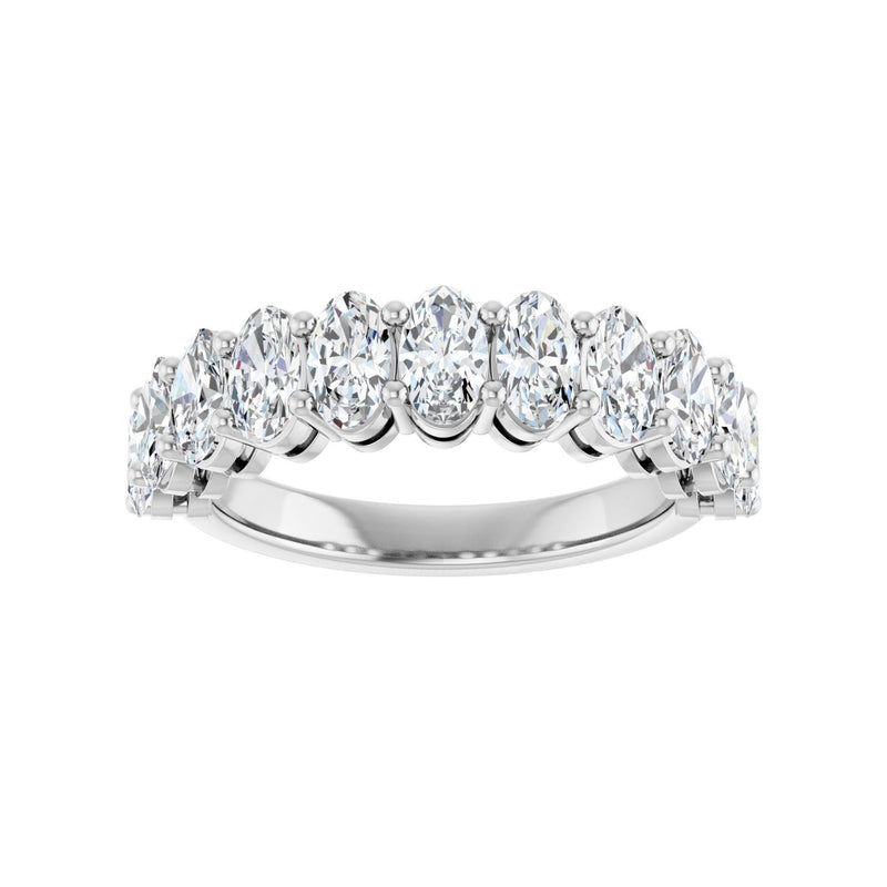 2 3/4 ct tw Shared-Prong Lab Grown Anniversary Band in 14K White ... - view 3