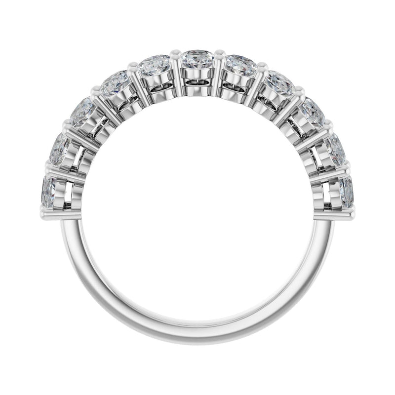 2 3/4 ct tw Shared-Prong Lab Grown Anniversary Band in 14K White ... - view 2