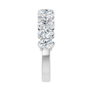 2 3/4 ct tw Shared-Prong Lab Grown Anniversary Band in 14K White ... - view 4