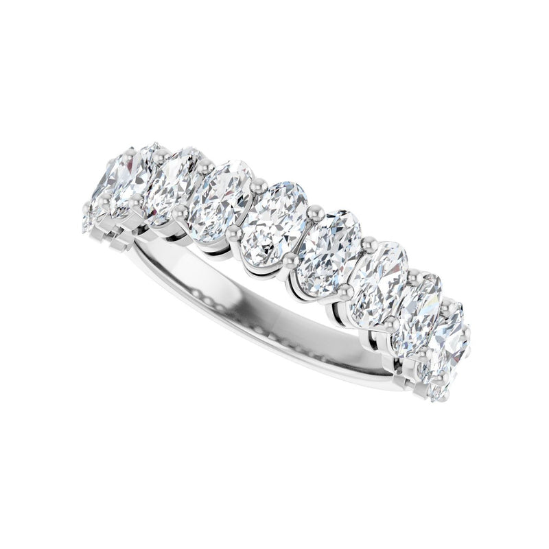 2 3/4 ct tw Shared-Prong Lab Grown Anniversary Band in 14K White ... - view 5