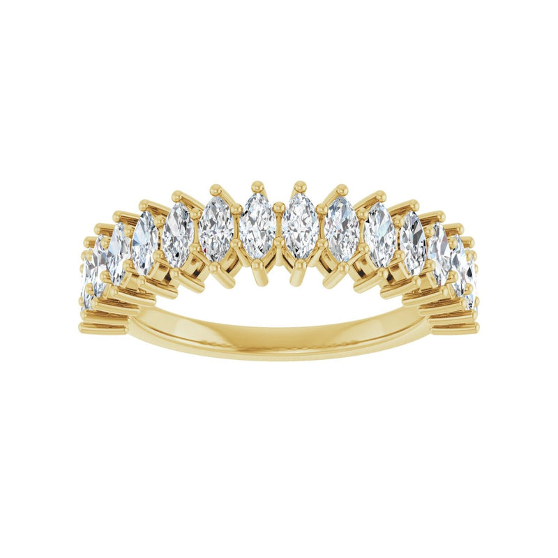 1 1/8 ct tw Shared-Prong Lab Grown Anniversary Band in 14K White ... - view 3