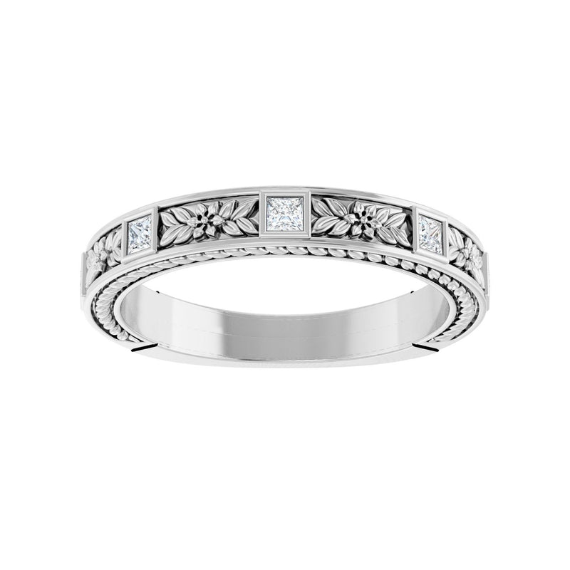1/6 ct tw Diamond Lab Grown Anniversary Band in 14K White Gold... - view 3