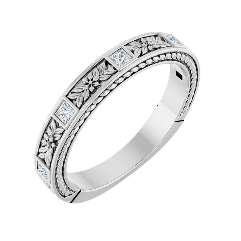1/6 ct tw Diamond Lab Grown Anniversary Band in 14K White Gold...