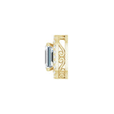 5/8 ct Oval Lab Grown Diamond Halo Pendant in 14K White Gold - view 3