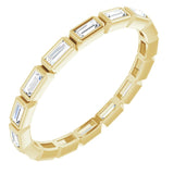 The Aros — Bezel Eternity Anniversary Band - Yellow