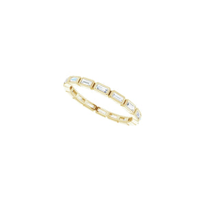 1/2 ct tw Bezel Eternity Lab Grown Anniversary Band in 14K White ... - view 5
